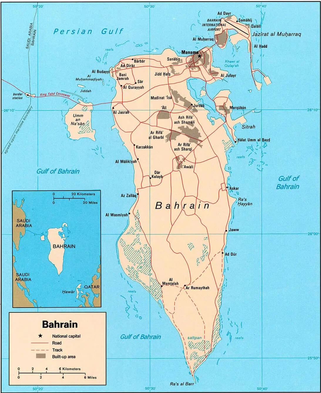 Road map Bahrain