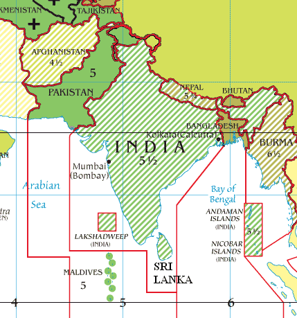Bangladesh time zone map