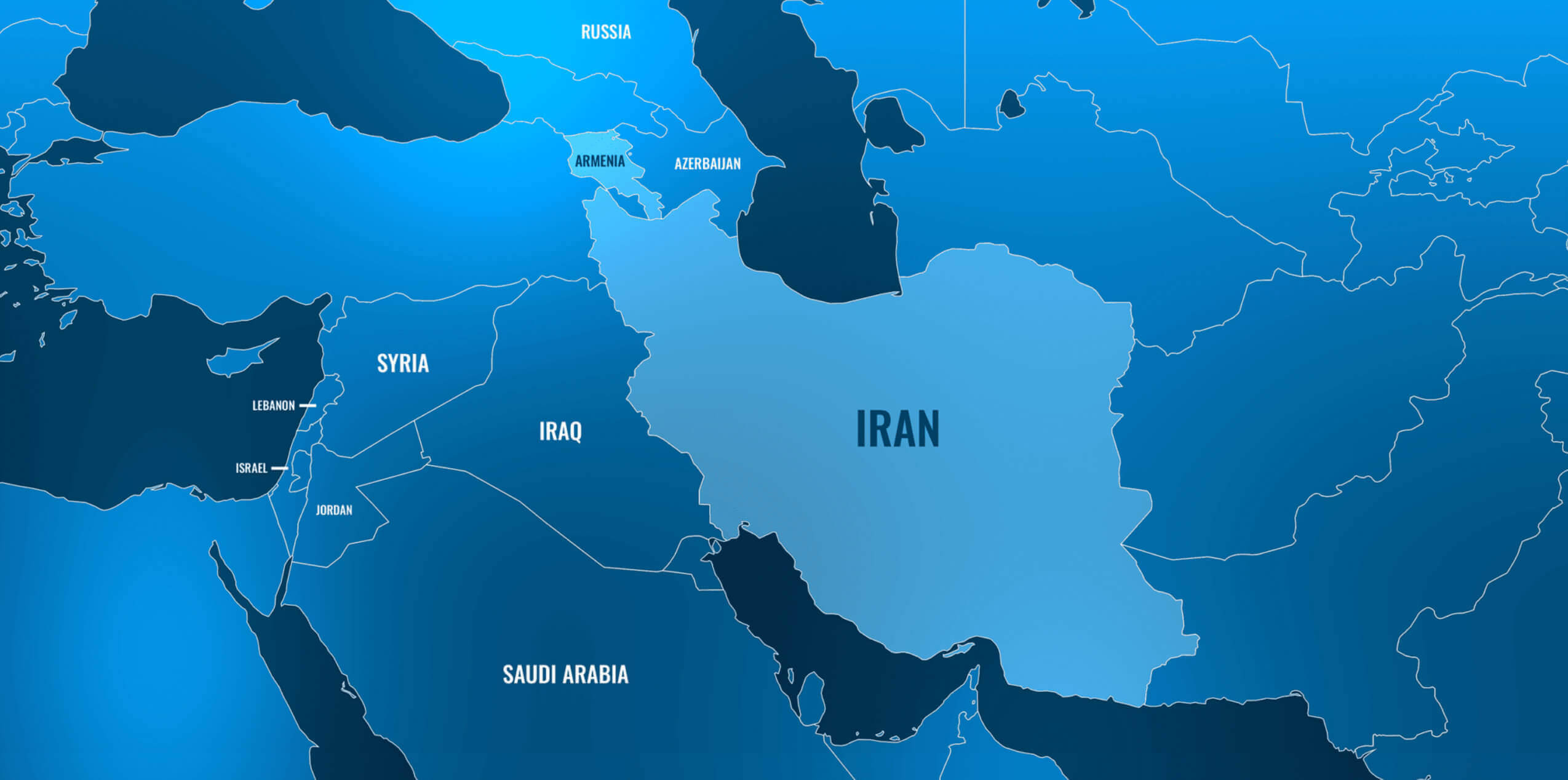 Iran blank map Middle East countries