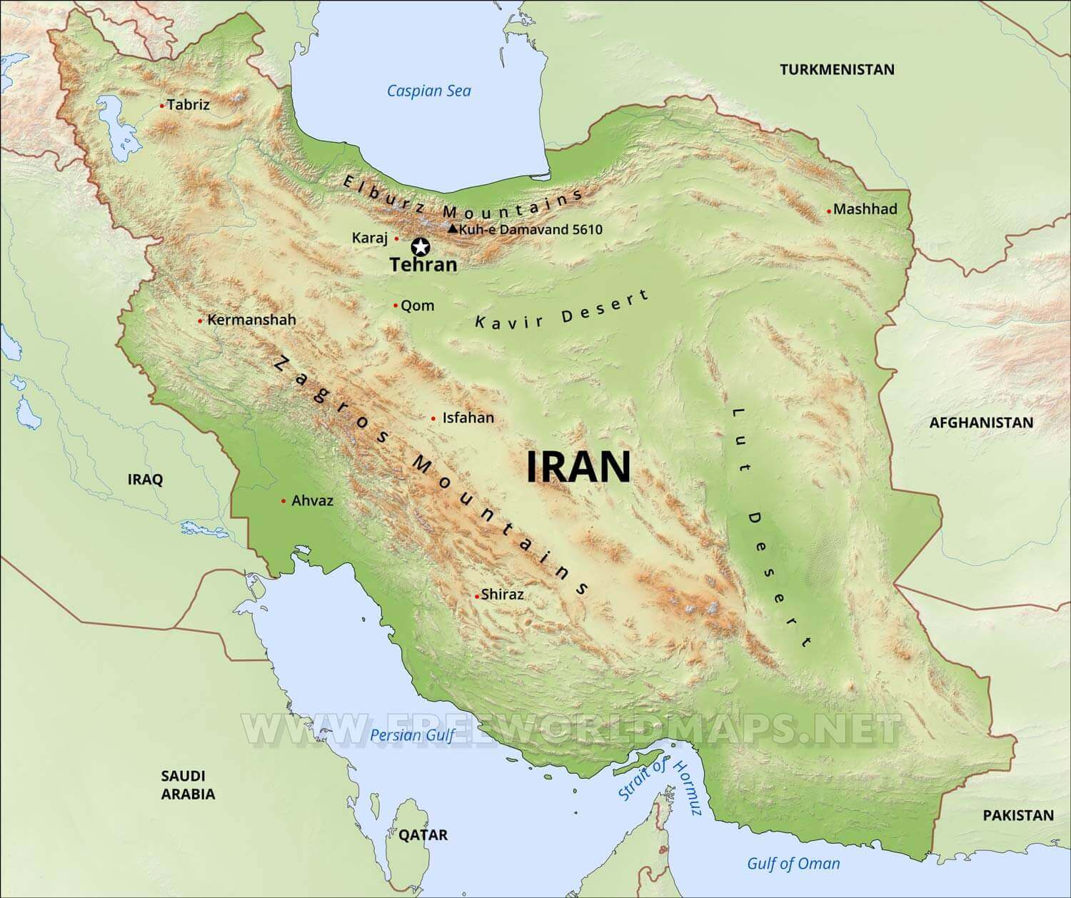 Iran high resolution physical map