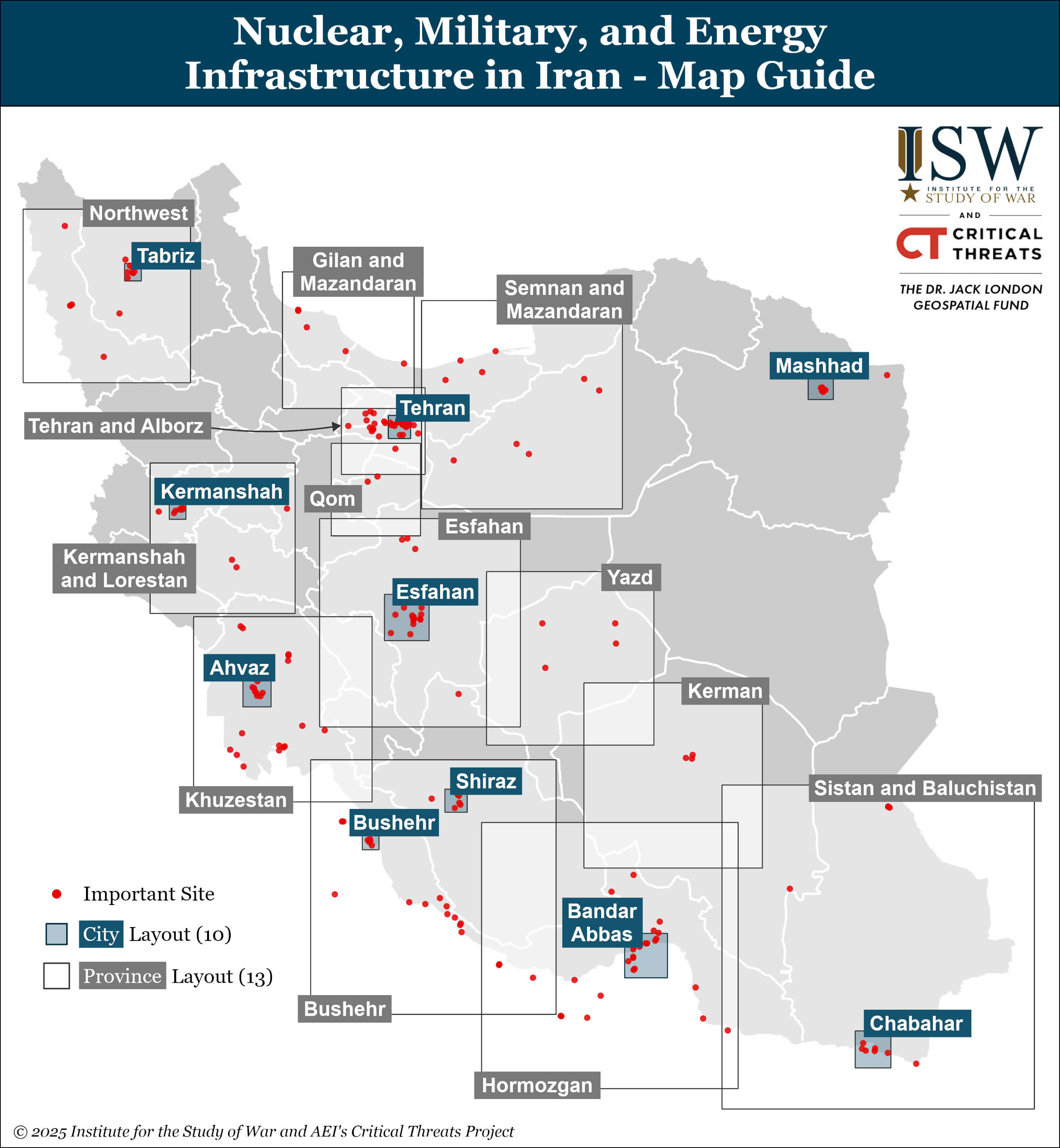 Iran nuclear military energy map