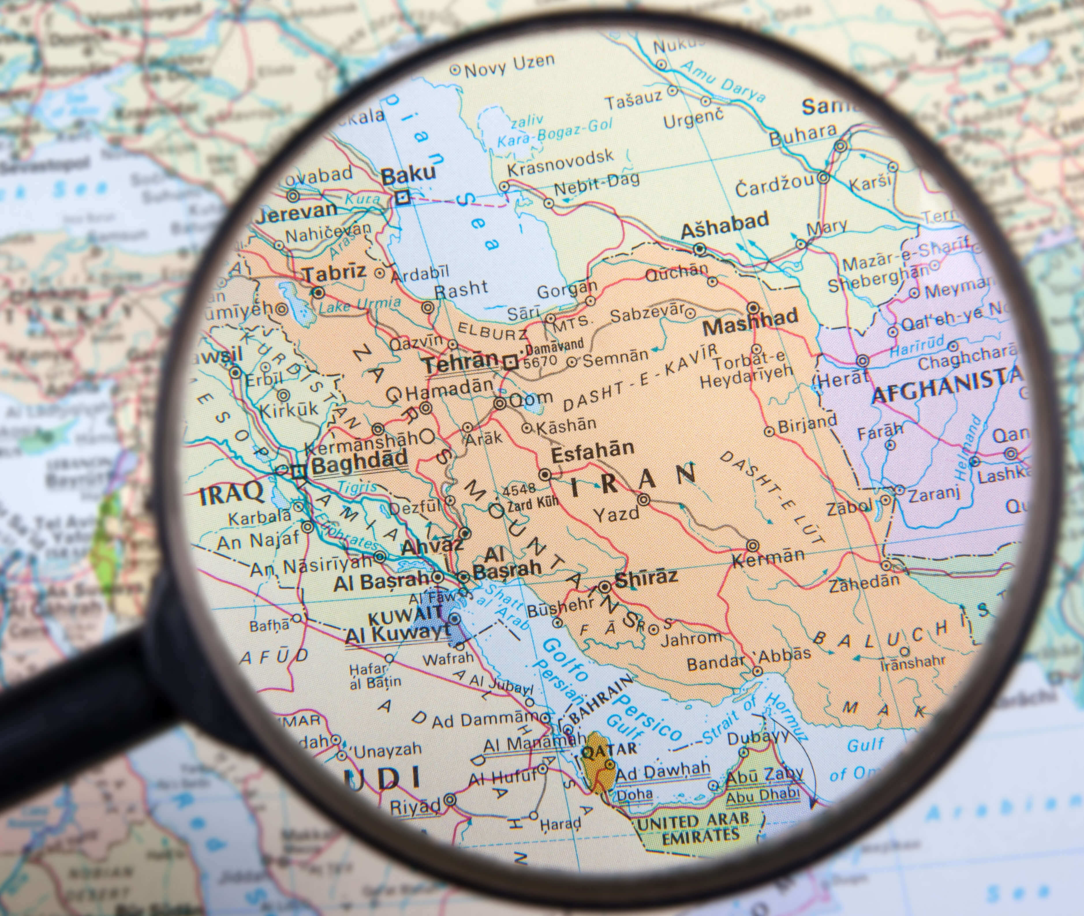 Large Iran highways map