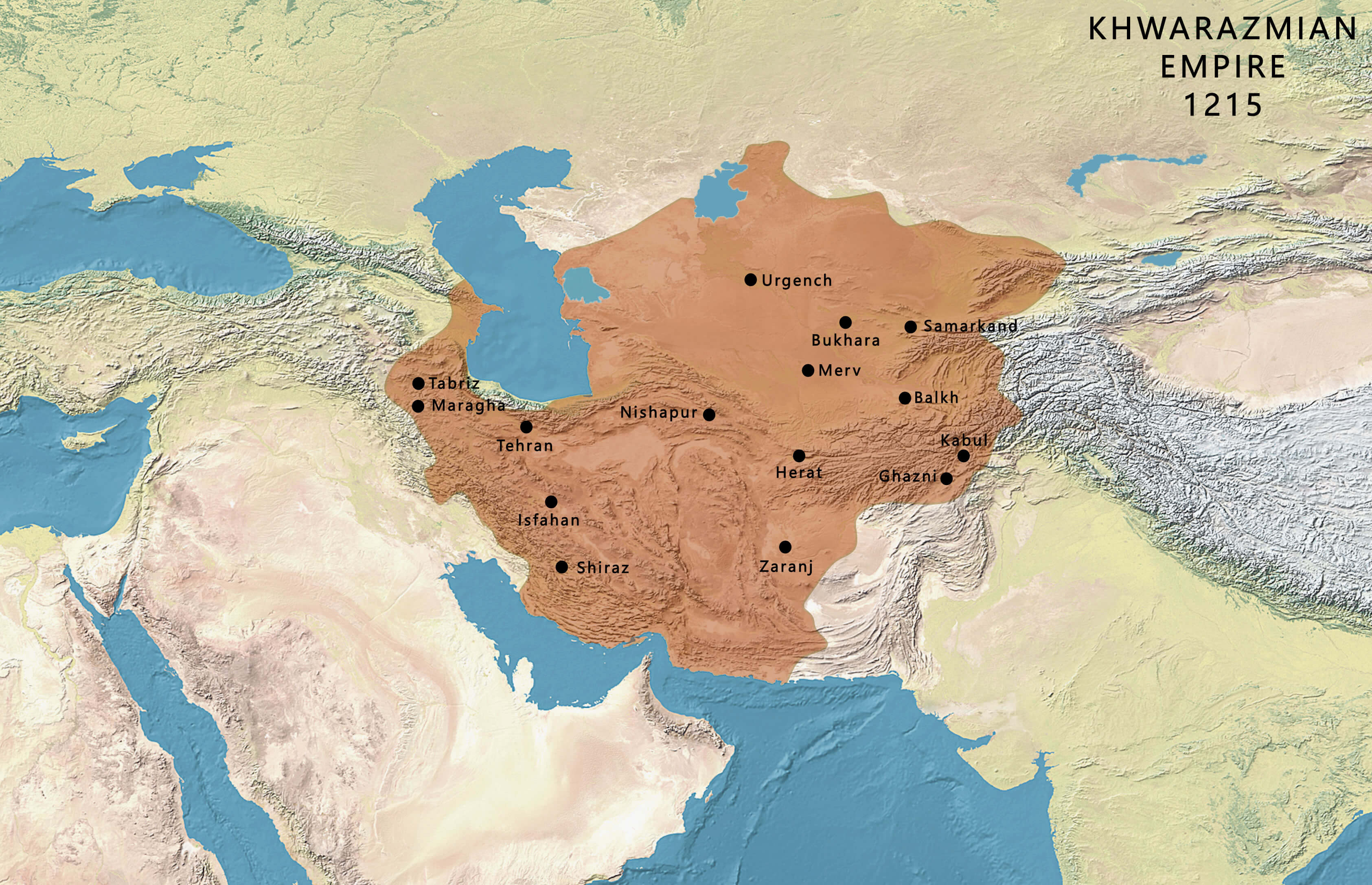 Map of the khwarazmian empire mongol conquests
