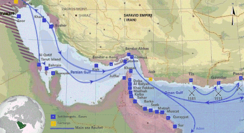 Strait of Hormuz Map 18 Persian Gulf map 1507 1750.gif