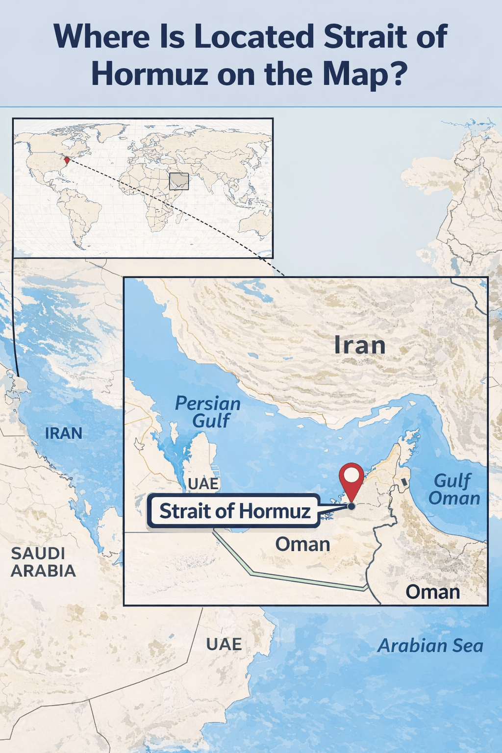 Where is located Strait of Hormuz on the map