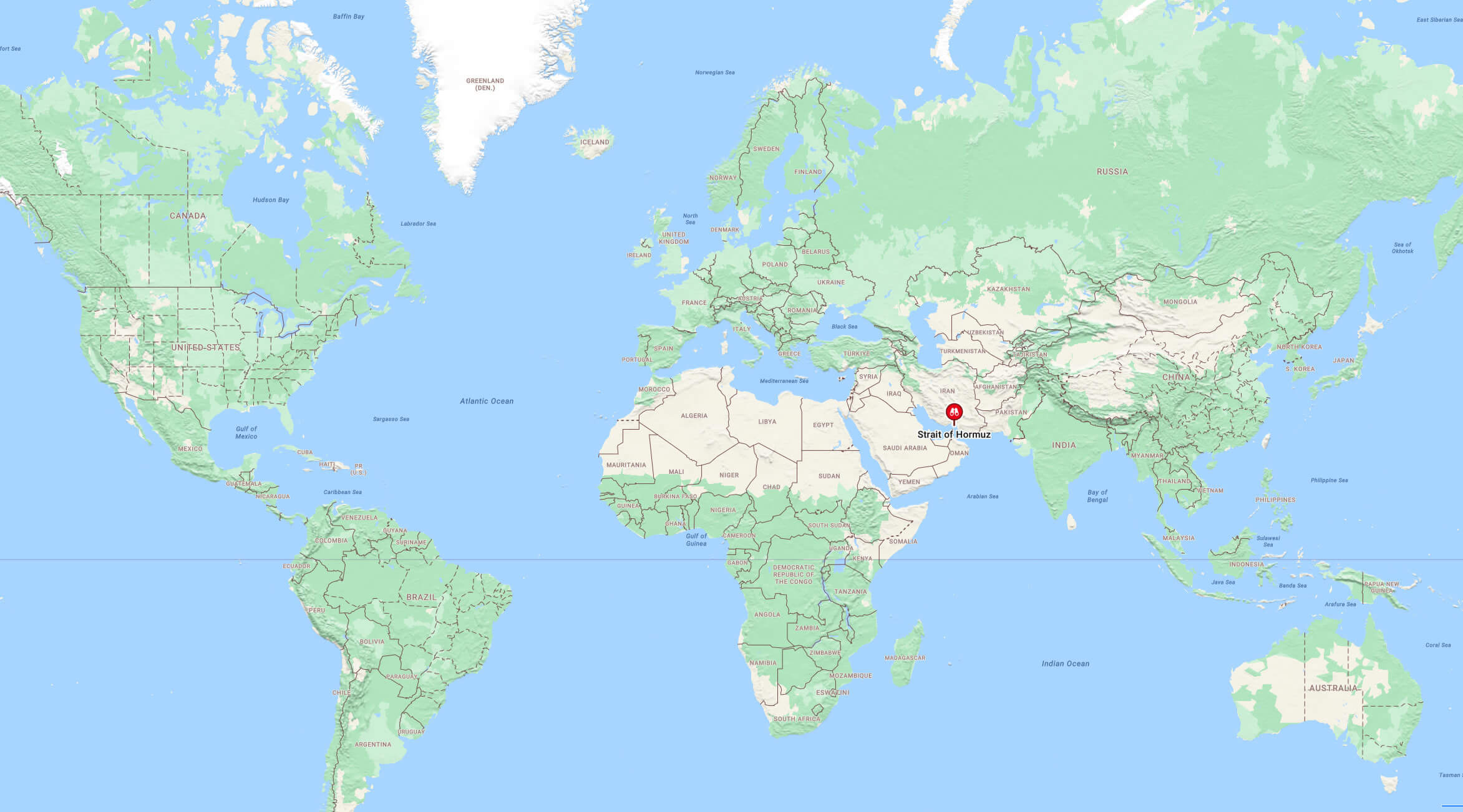 Where is Strait of Hormuz on the world map