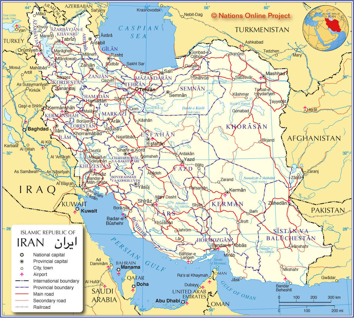 Iran Cities Map