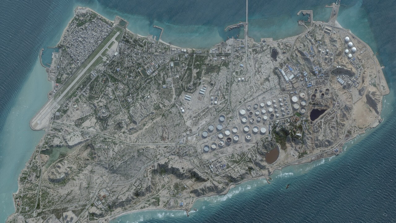 Kharg Island aerial map