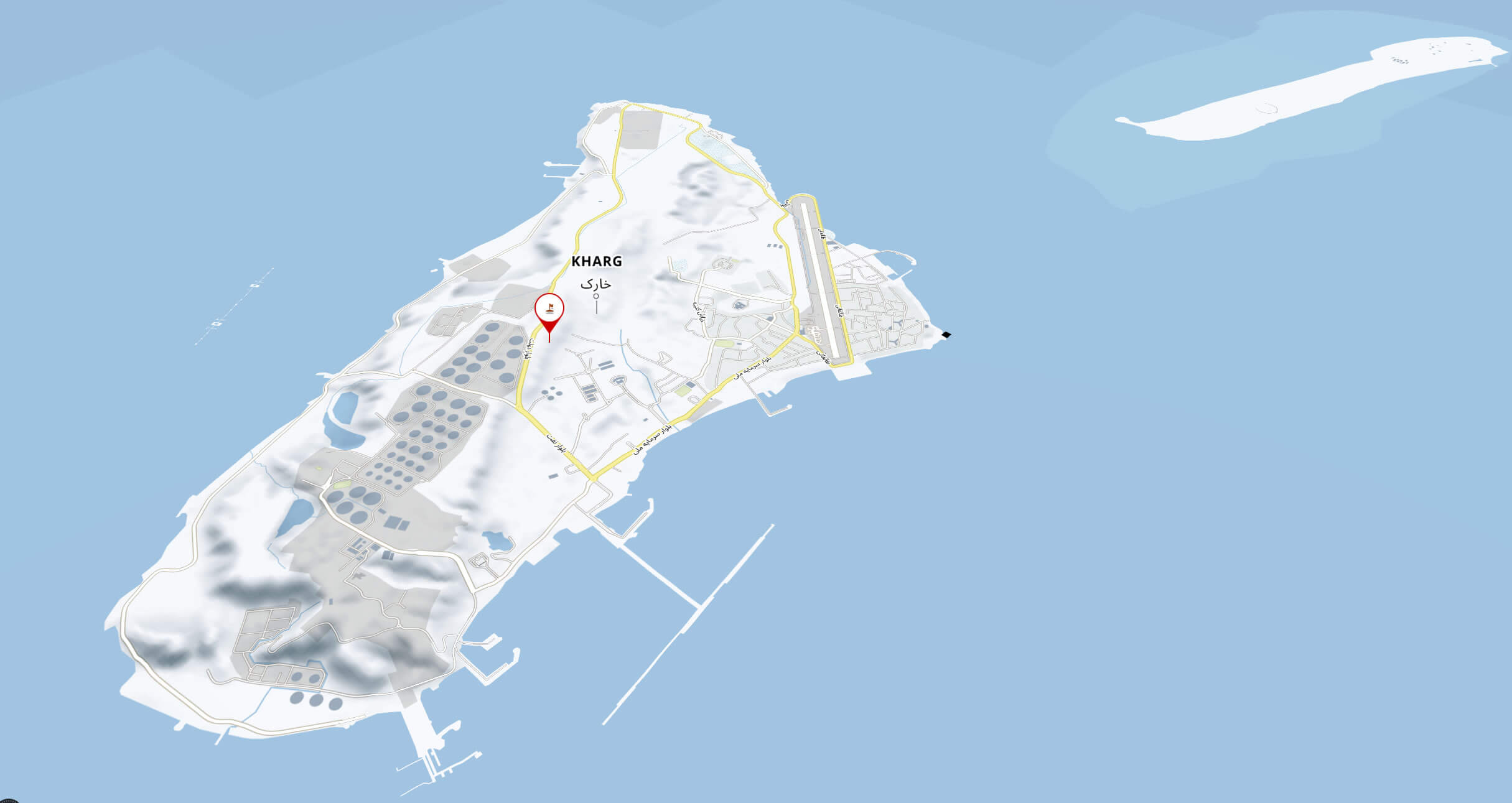 Kharg Island map