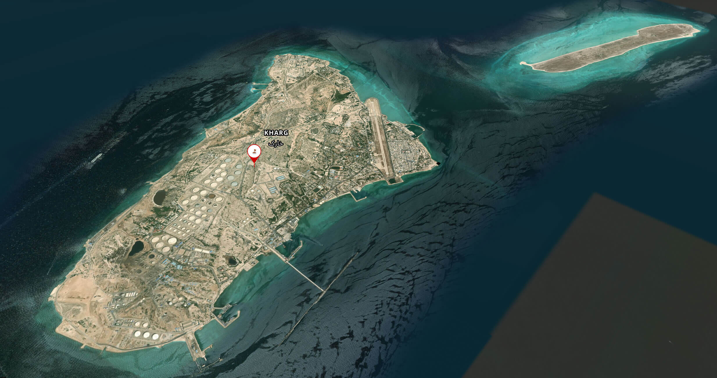 Kharg Island satellite map
