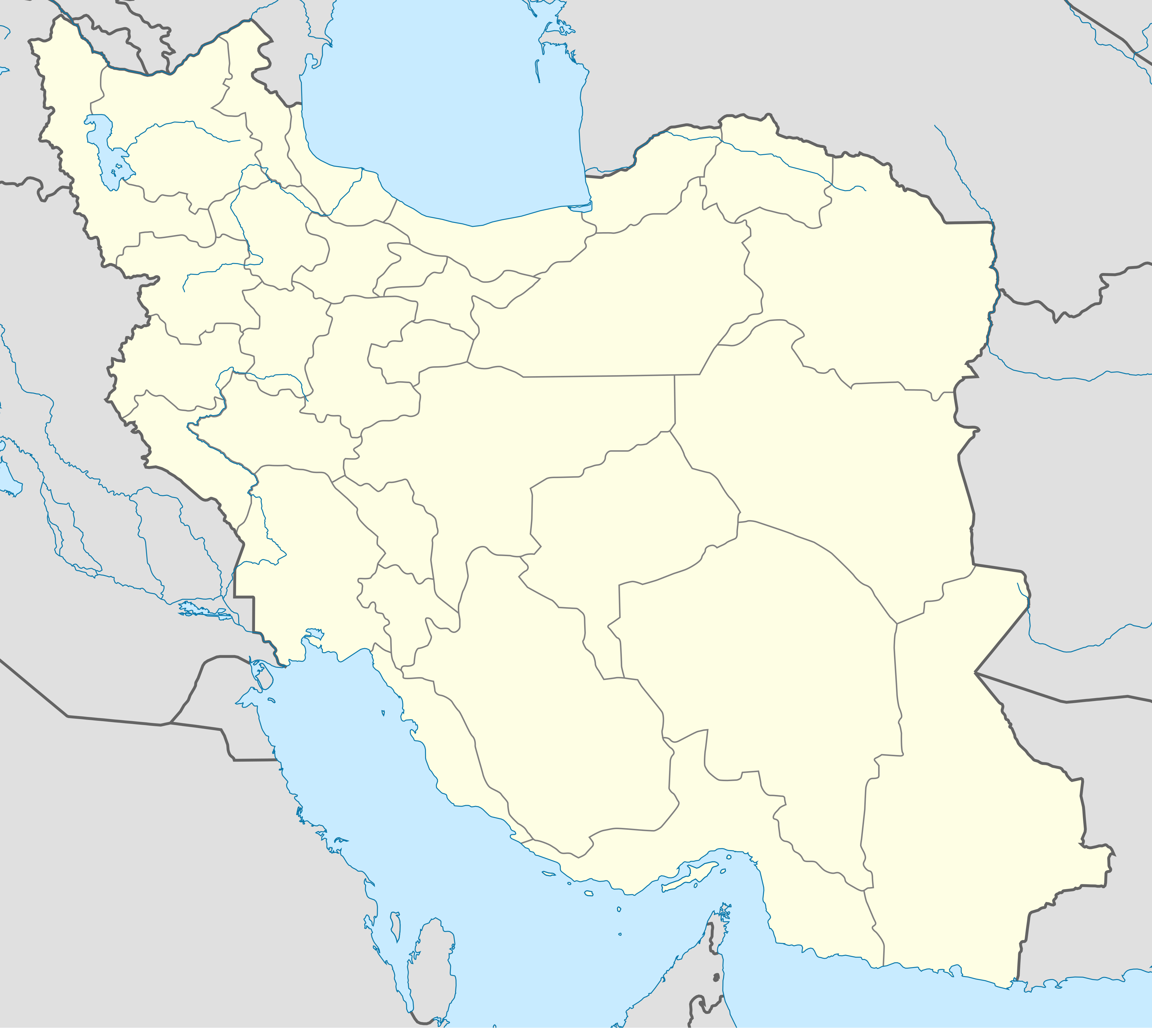 Iran blank location map