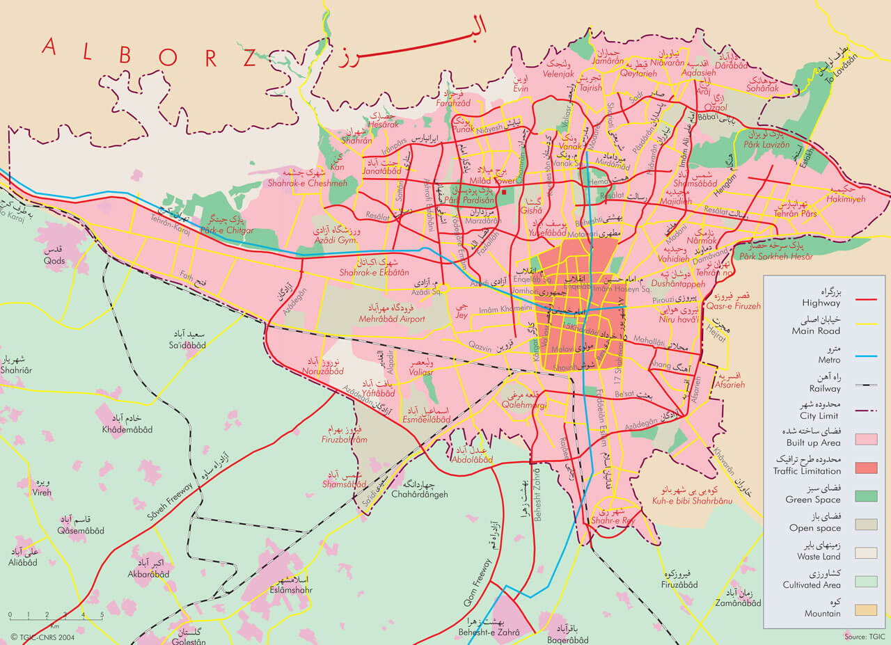 Tehran city map