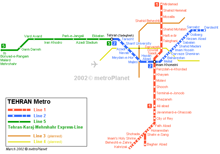 Tehran metro map