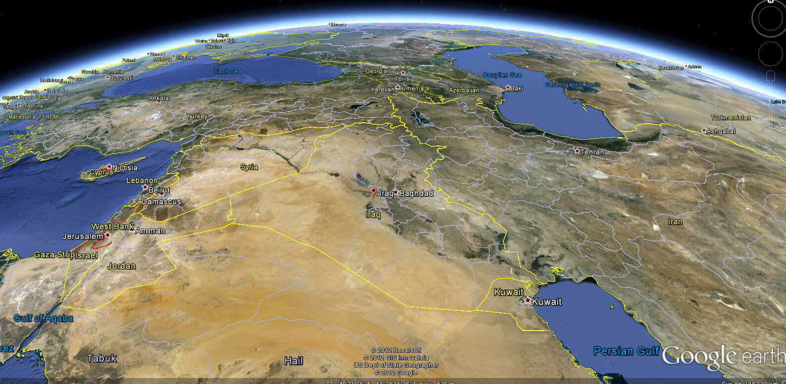 Iraq Earth map