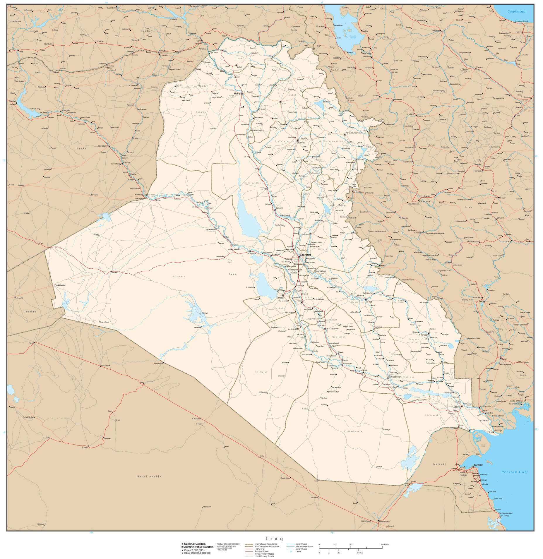Iraq roads map