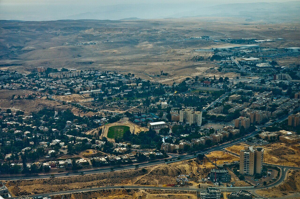 Aerial view of Arad Israel