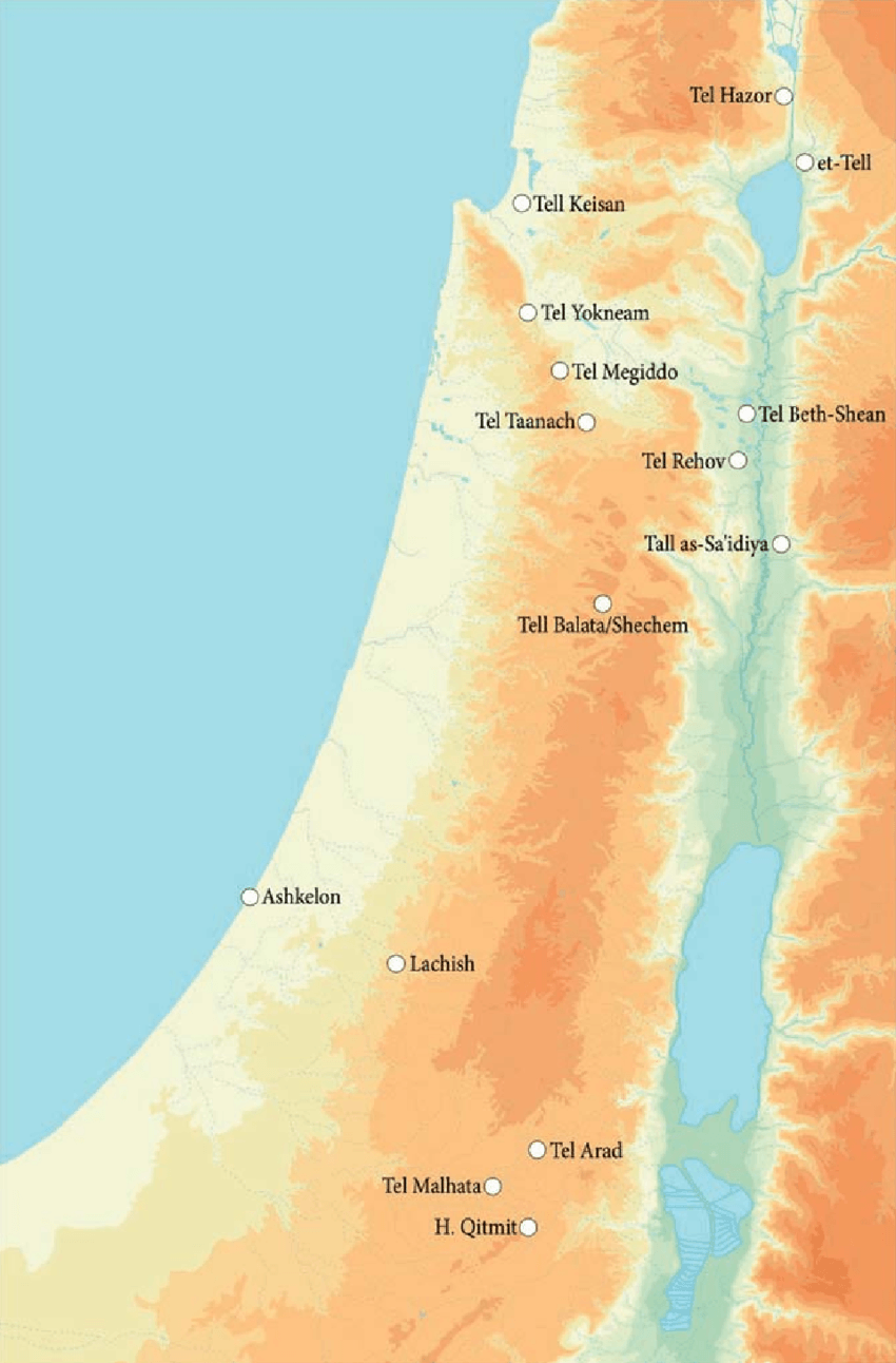 Arad location map with Israel