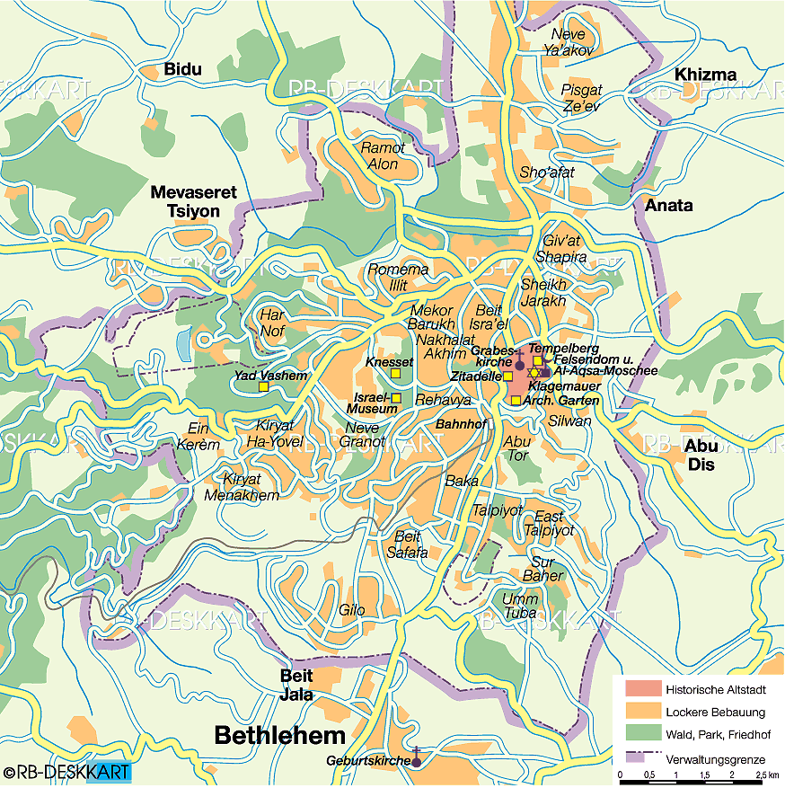 Jerusalem districtsmap