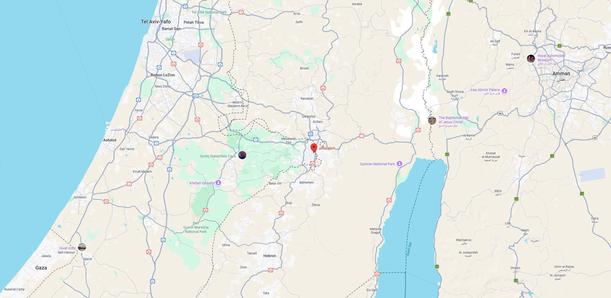 Jerusalem google map