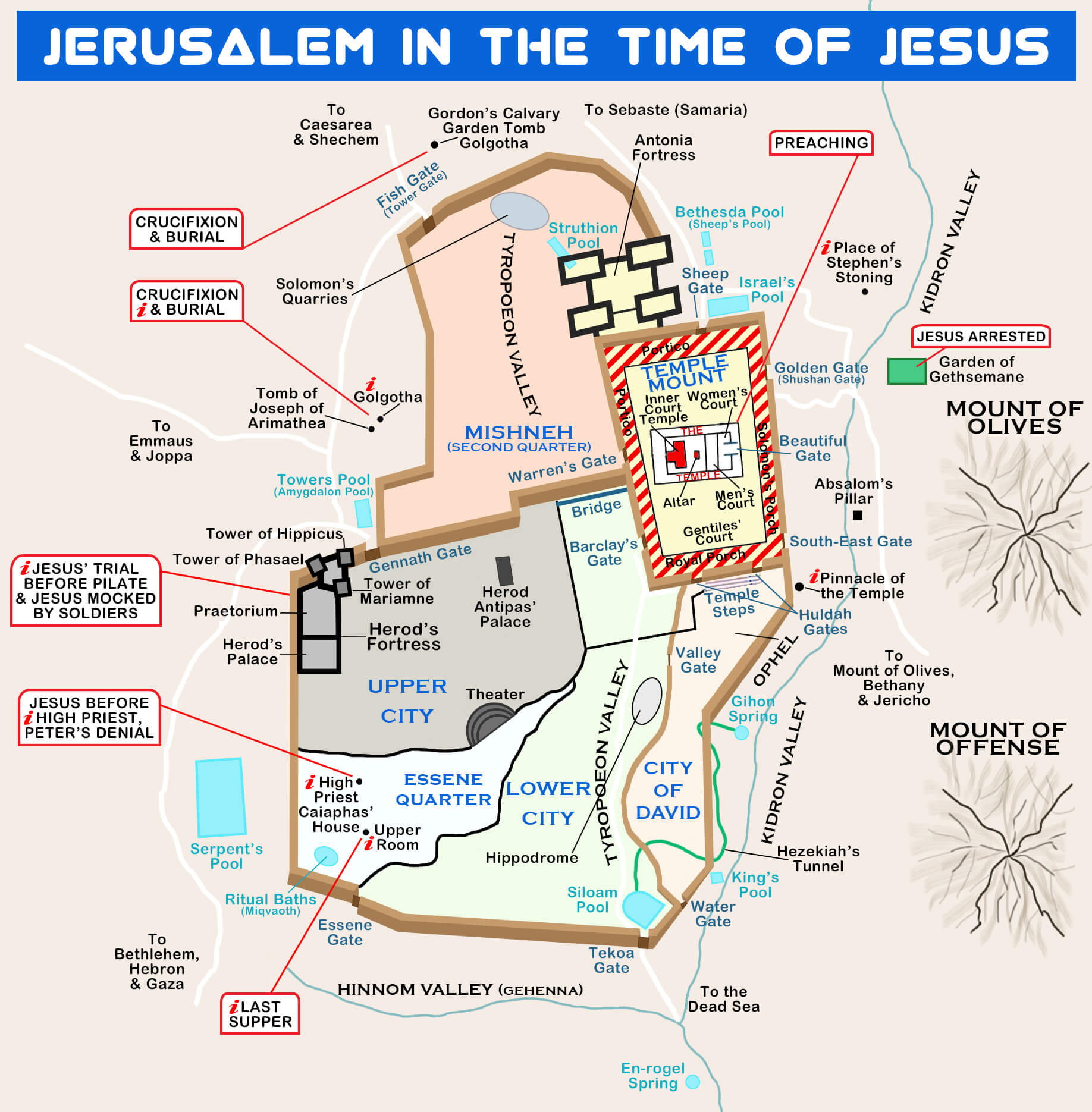 Jerusalem in jesus time map