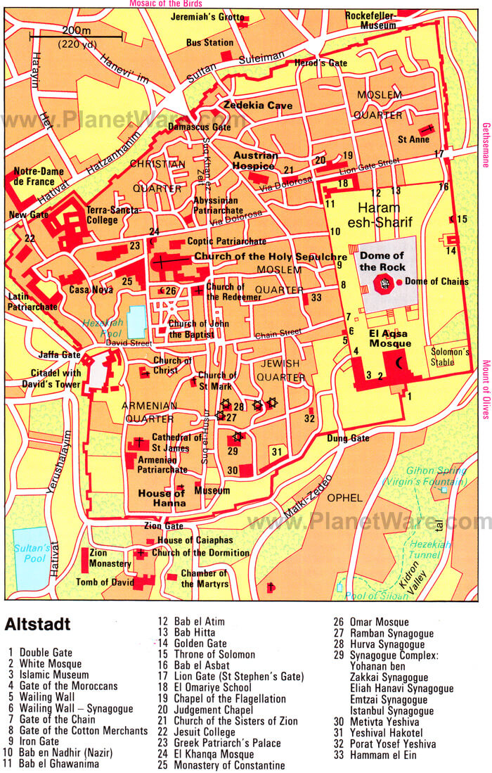 Jerusalem Old Town map