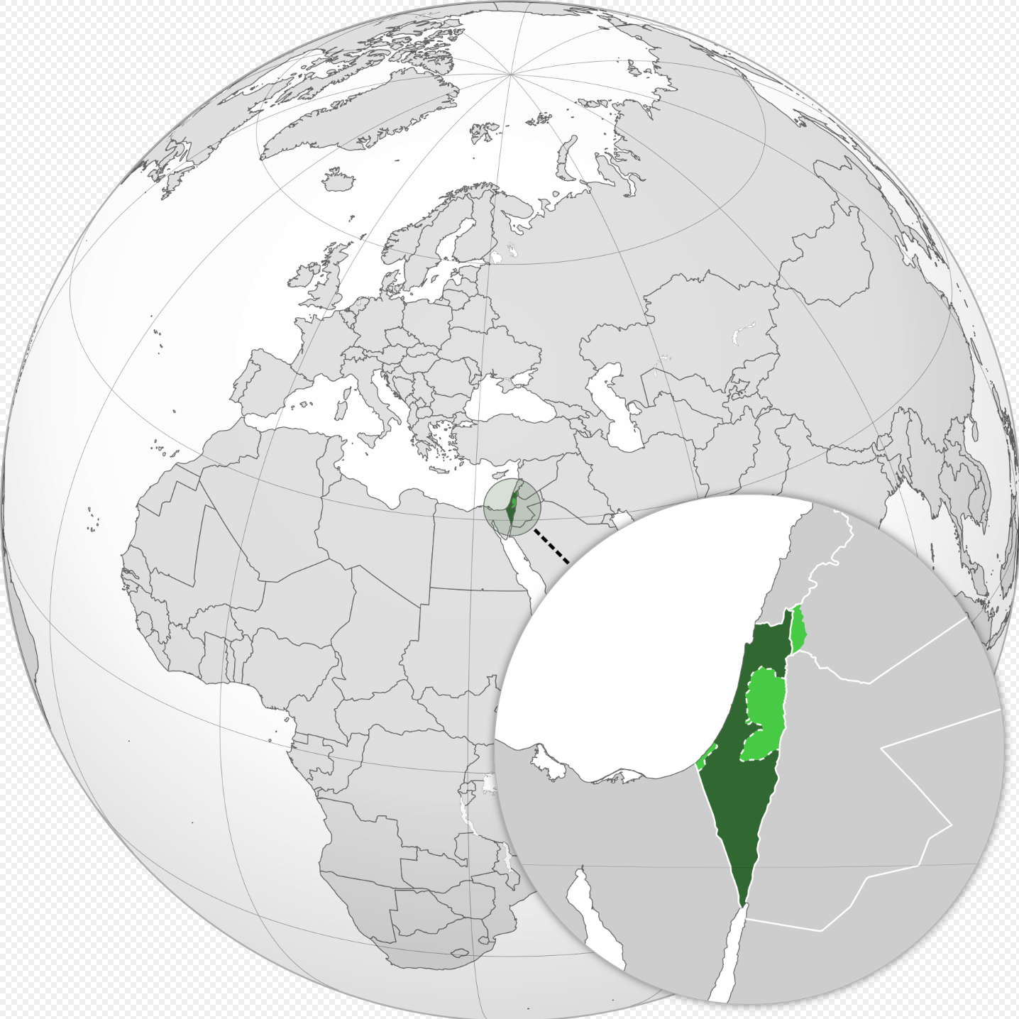 Where is Israel located on the World map