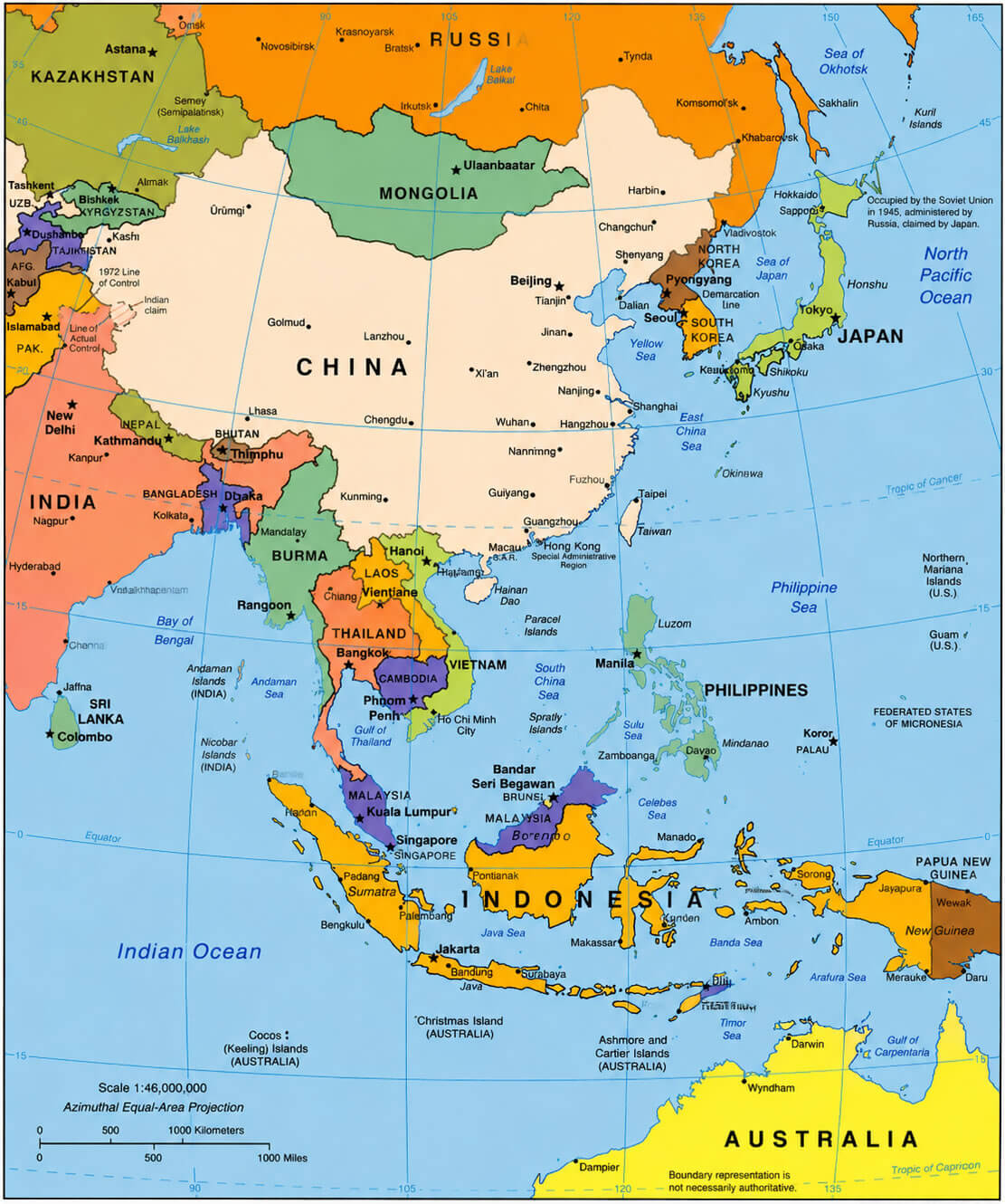 East Asia map