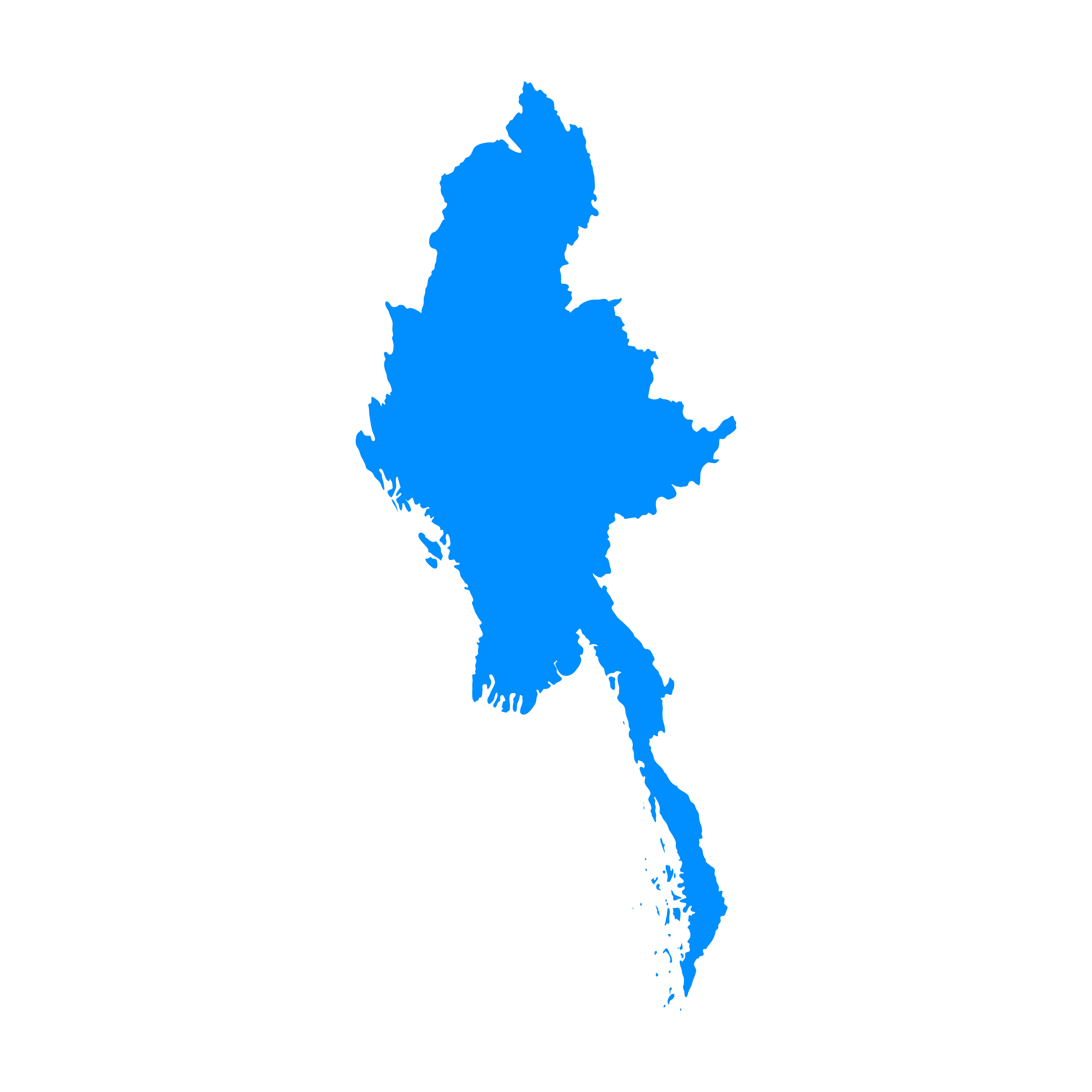 Myanmar blank map