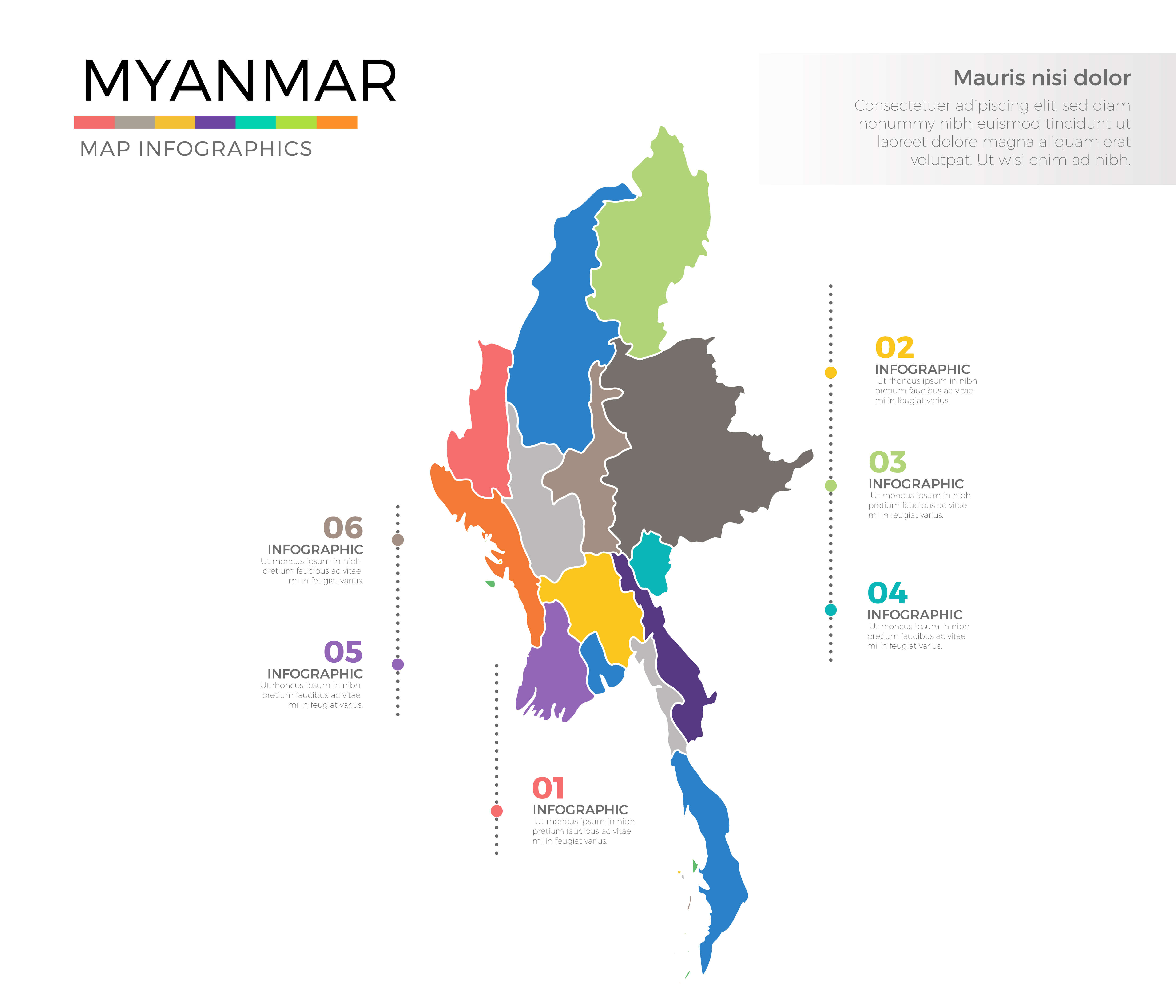 Myanmar infographics map