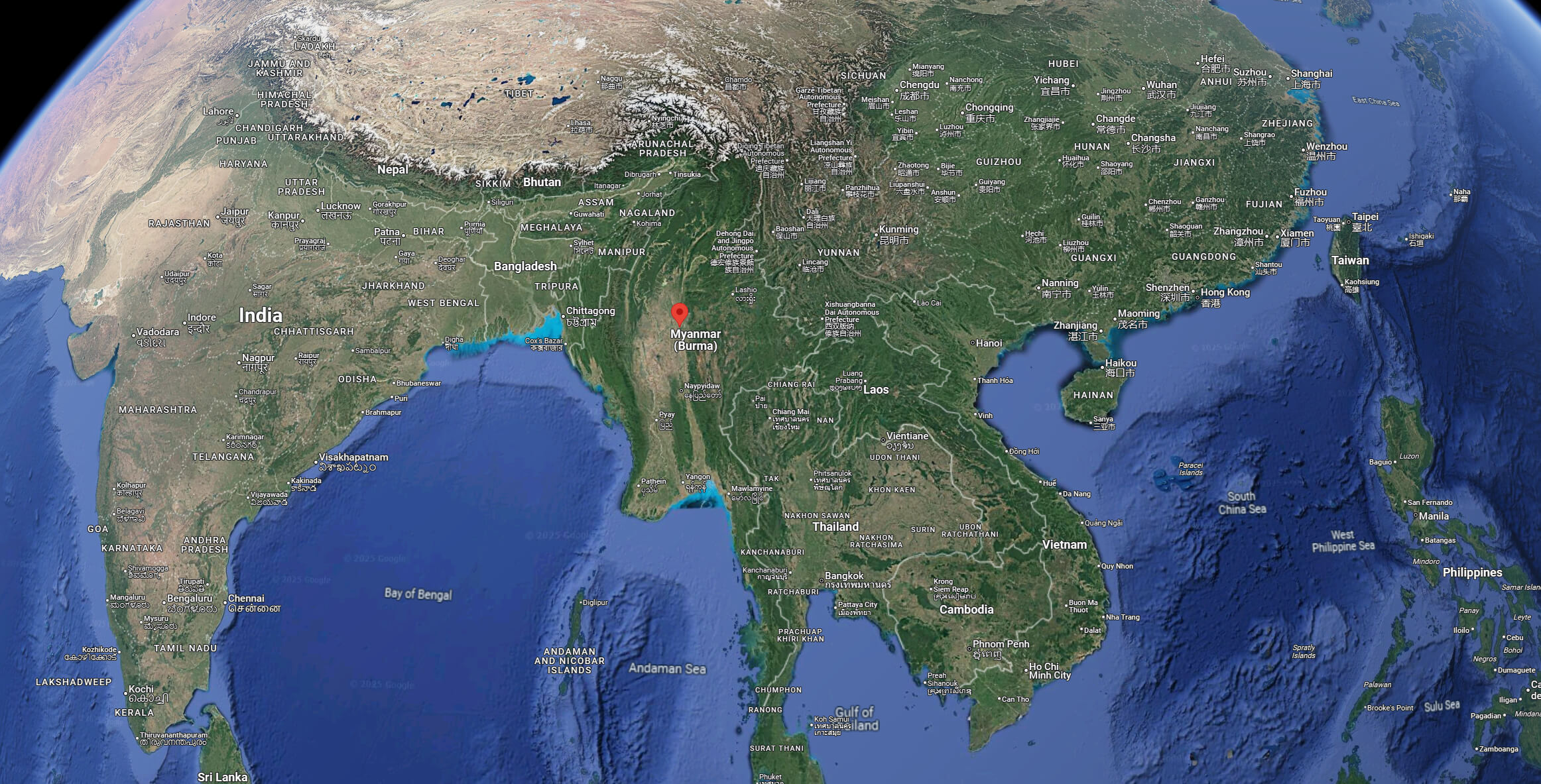 Where is Sagaing on the world map