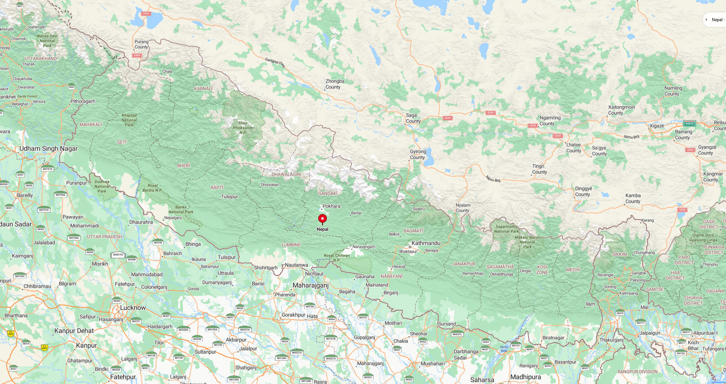 Nepal location map
