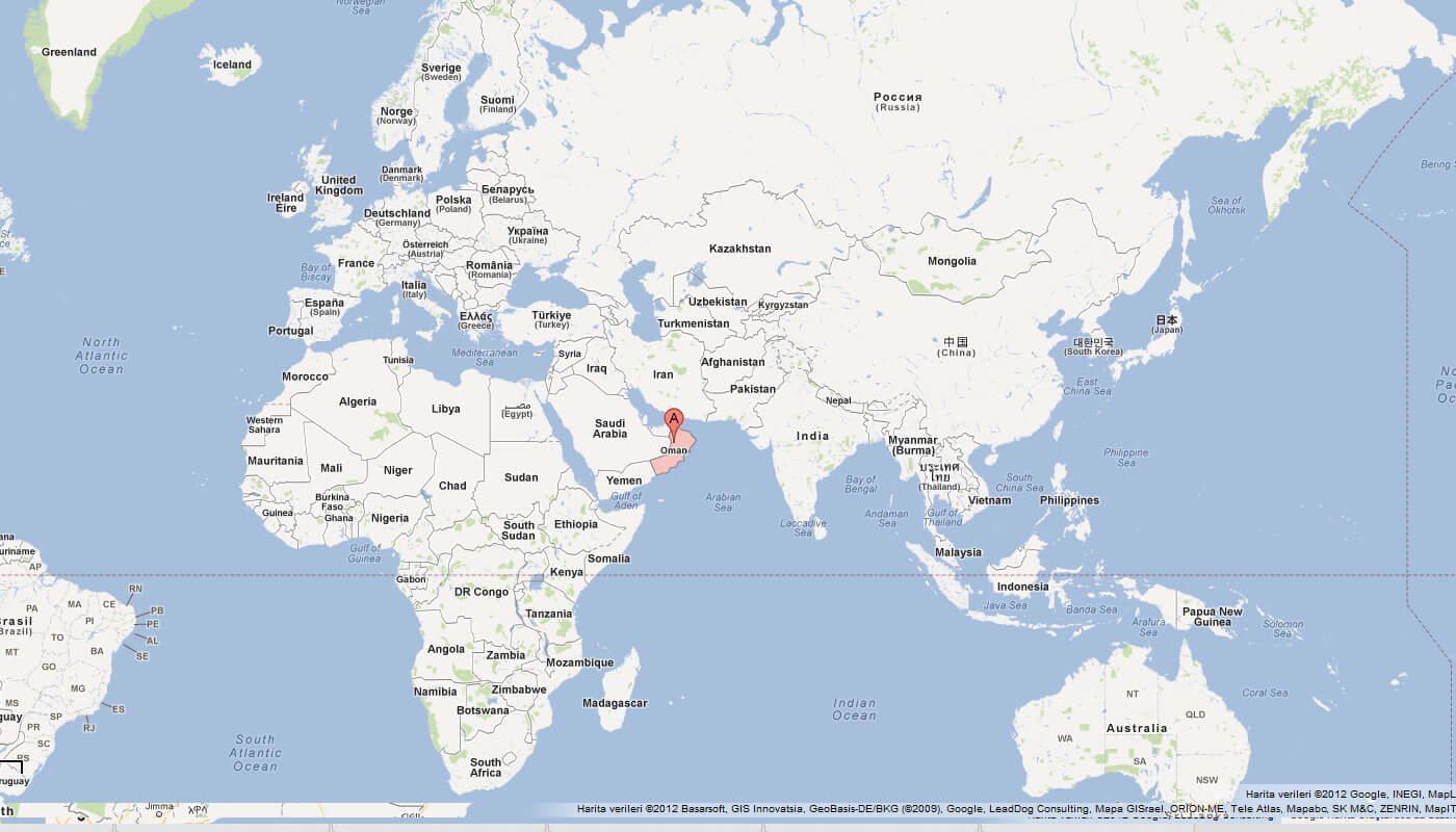 Map of Oman World
