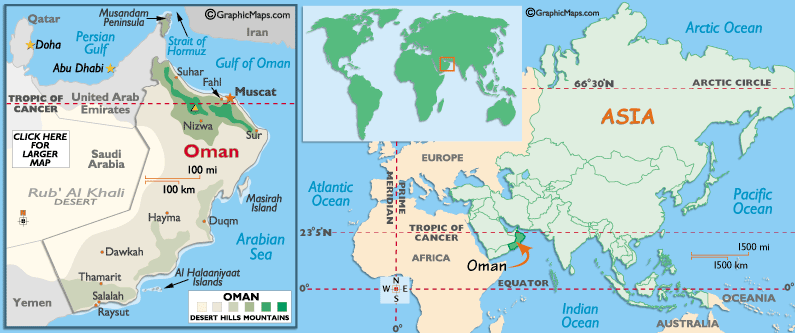 Map of Oman