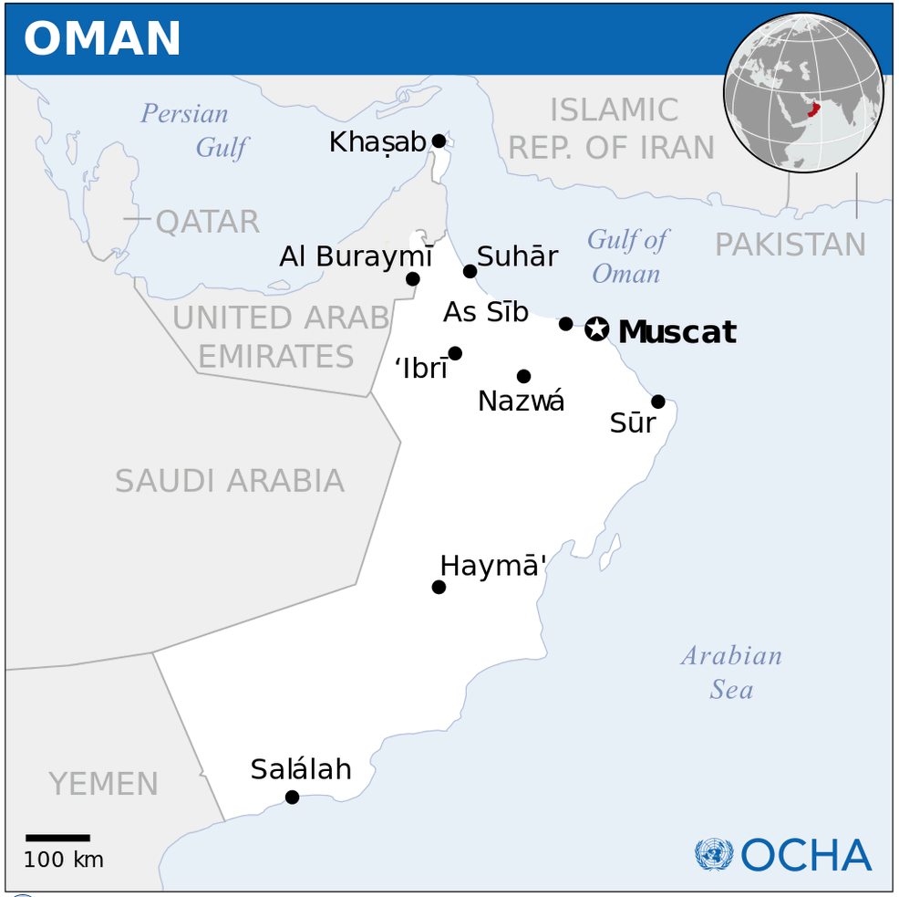 Oman Location Map