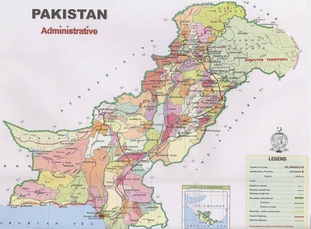 Pakistan Administrative Map