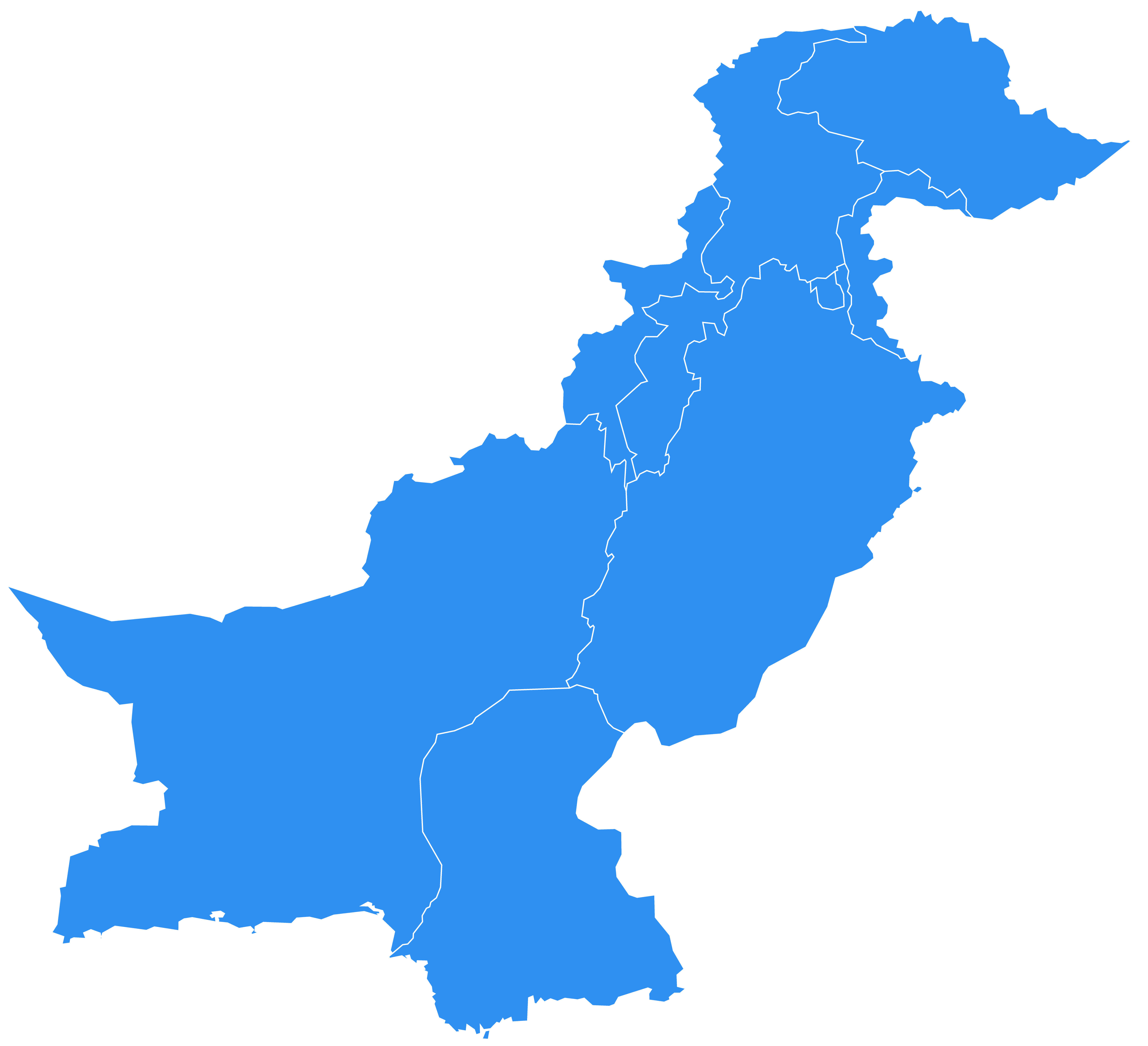Pakistan blank map