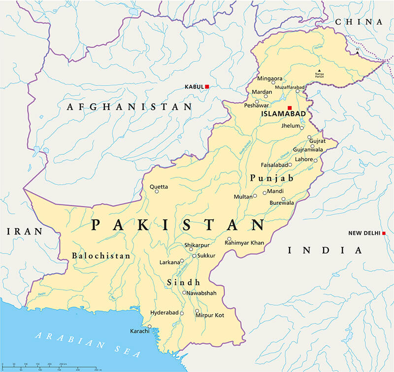 Pakistan political map
