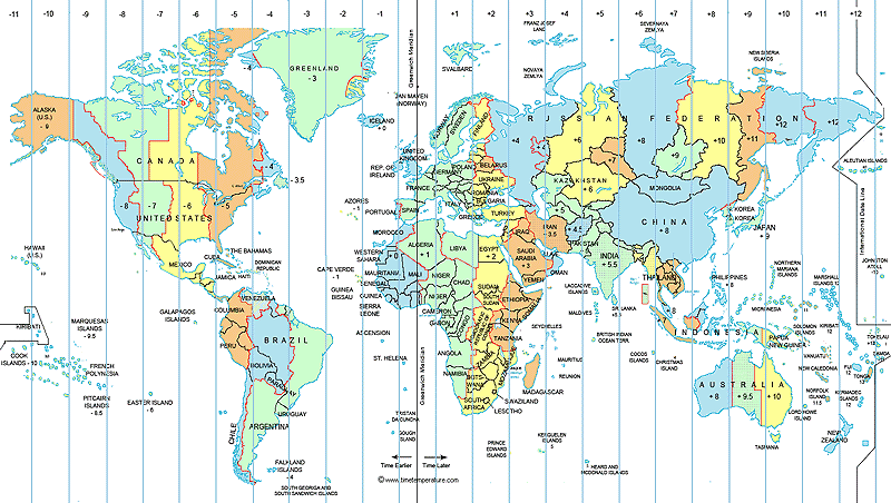 Pakistan and World time zones