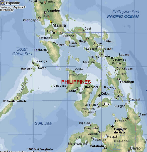 Major Cities Map of Philippines