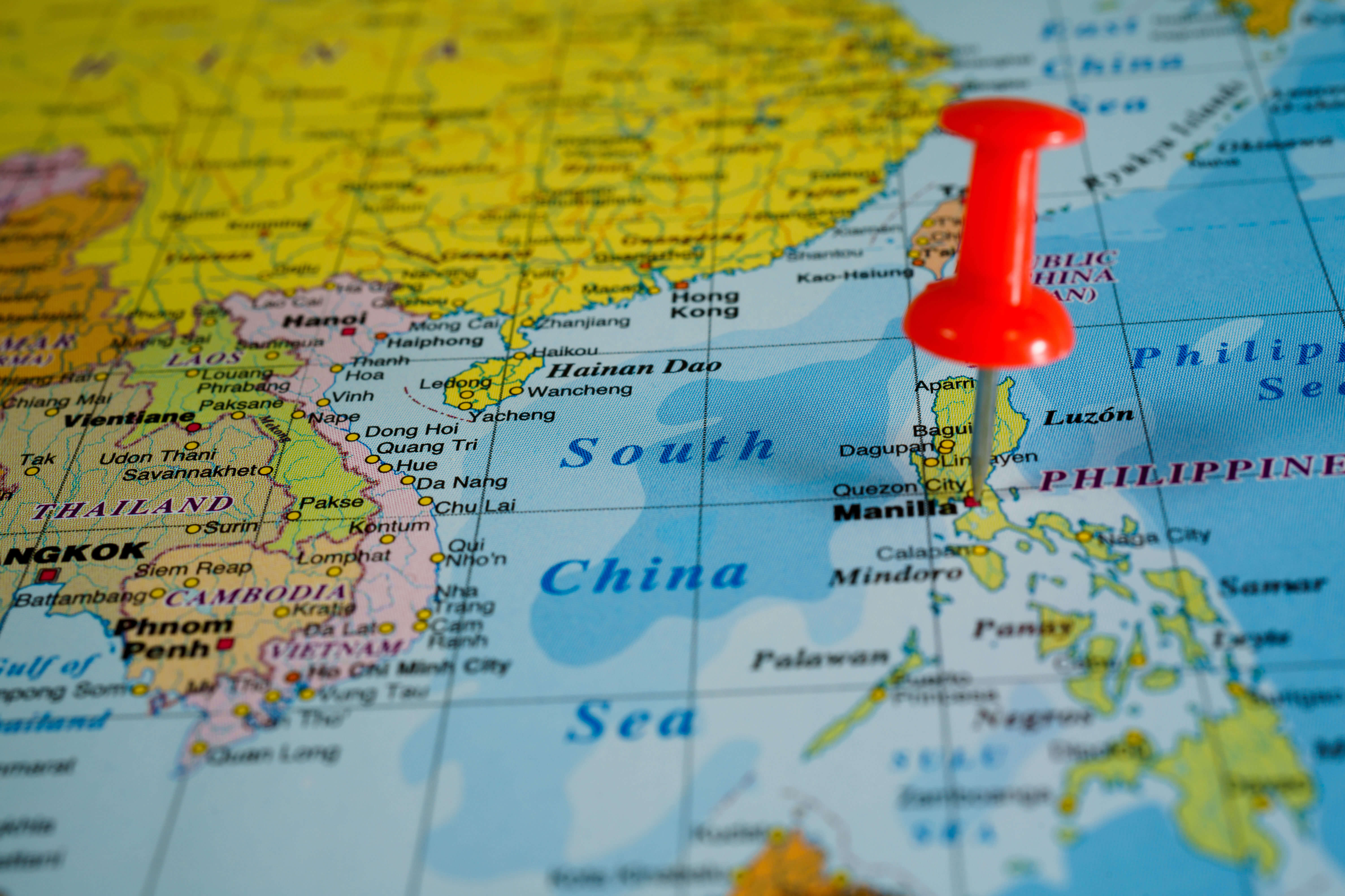 Philippines and manila map