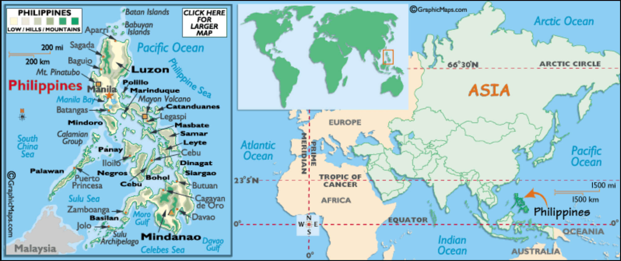 Philippines location map in the world