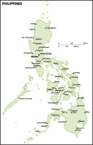 Philippines major cities map