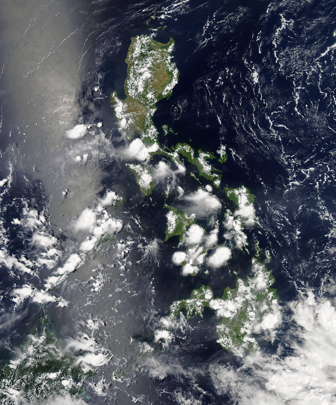 Philippines map from space
