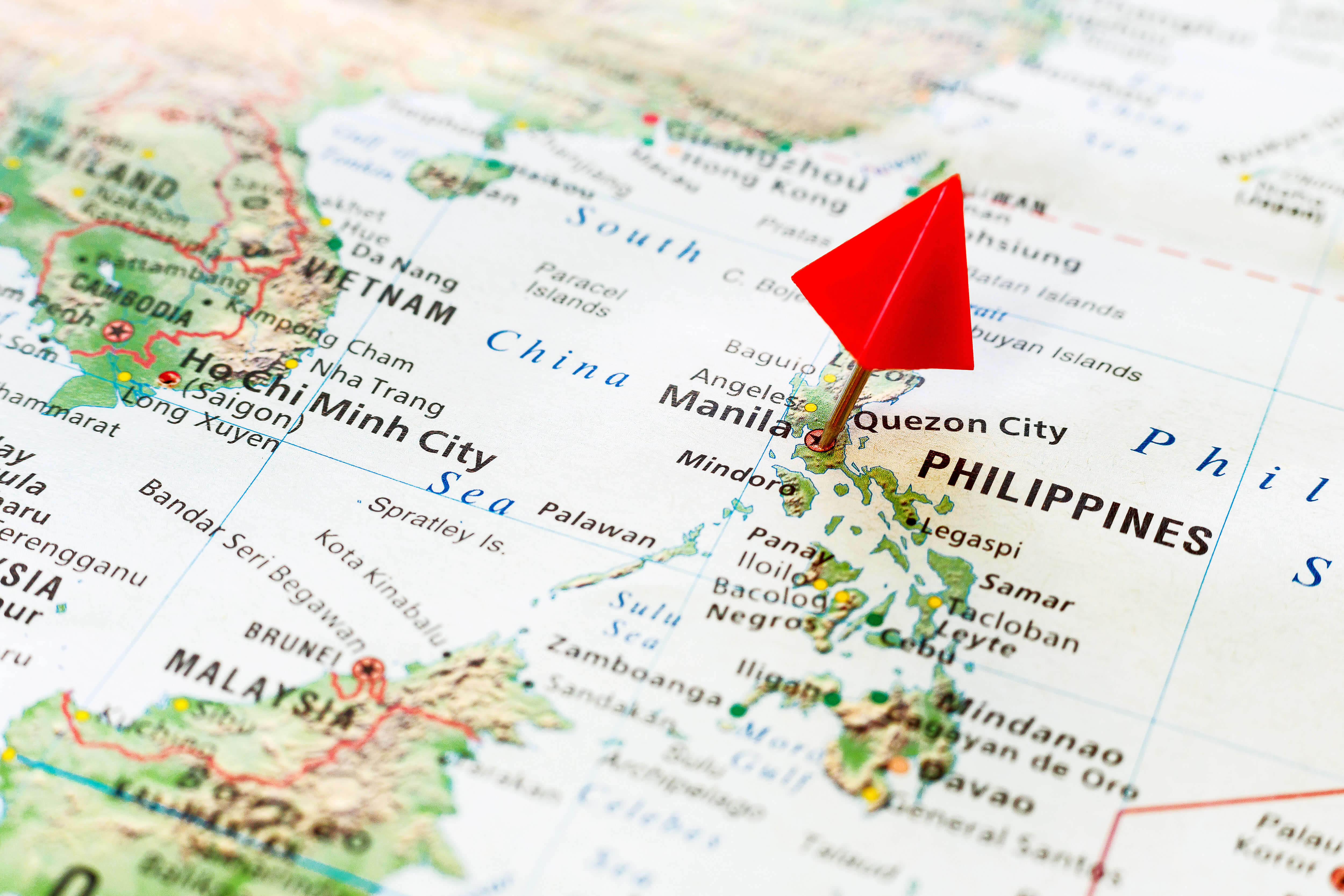 Philippines map with manila