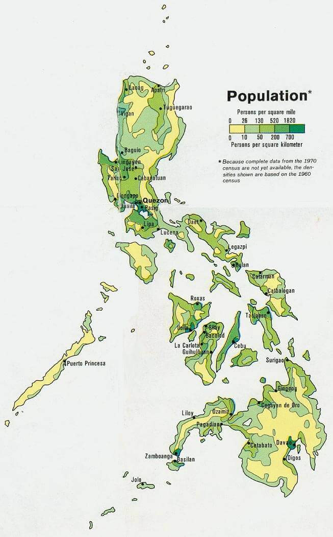 Philippines population map
