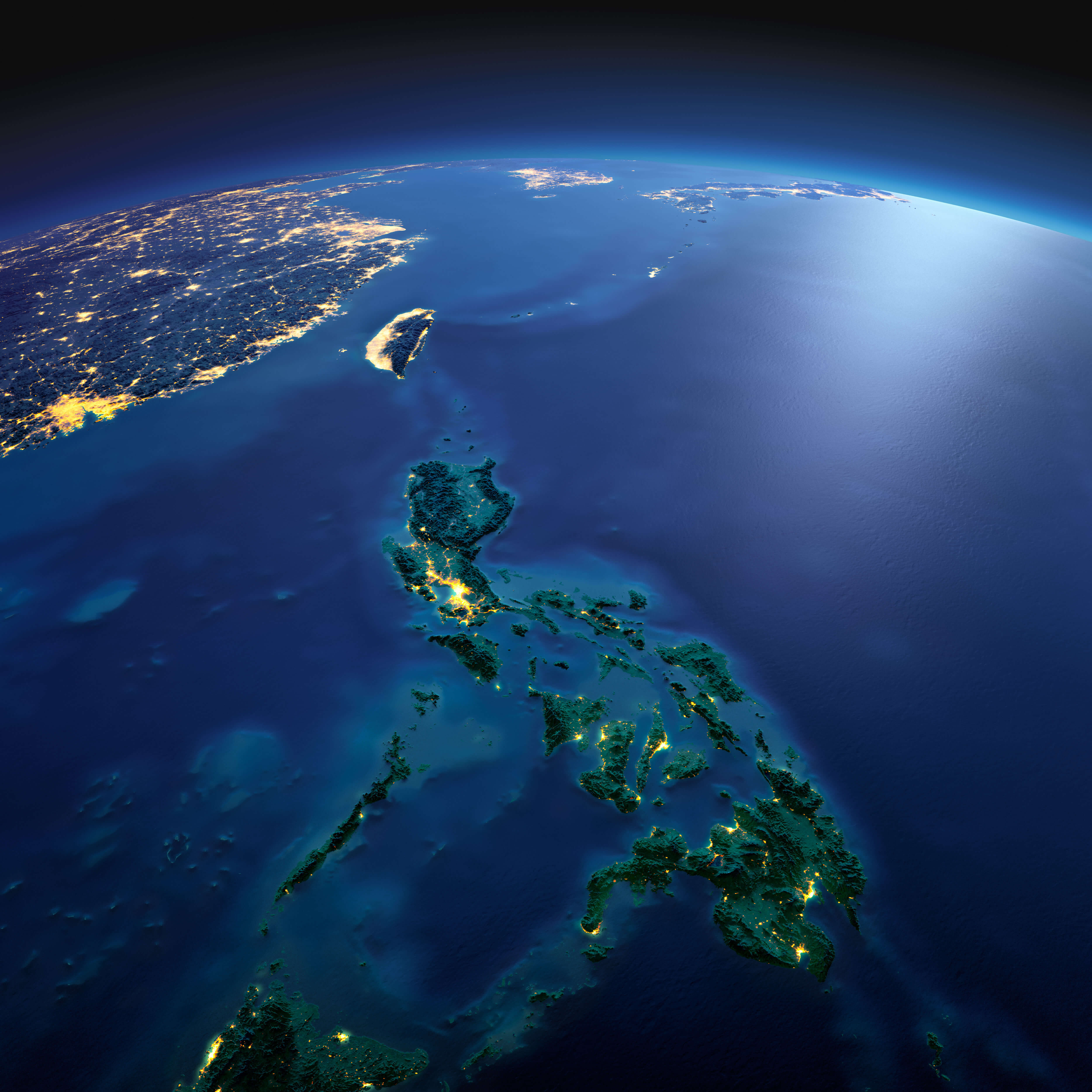 Philippines satellite map