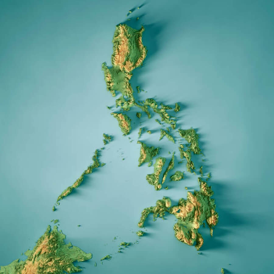 Philippines topographic map