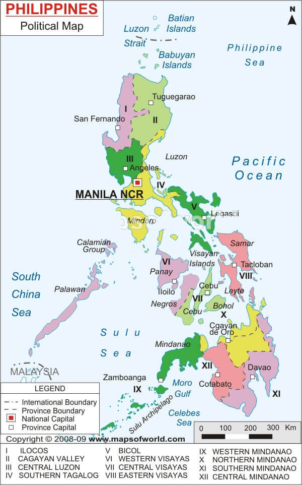 Political map of Philippines