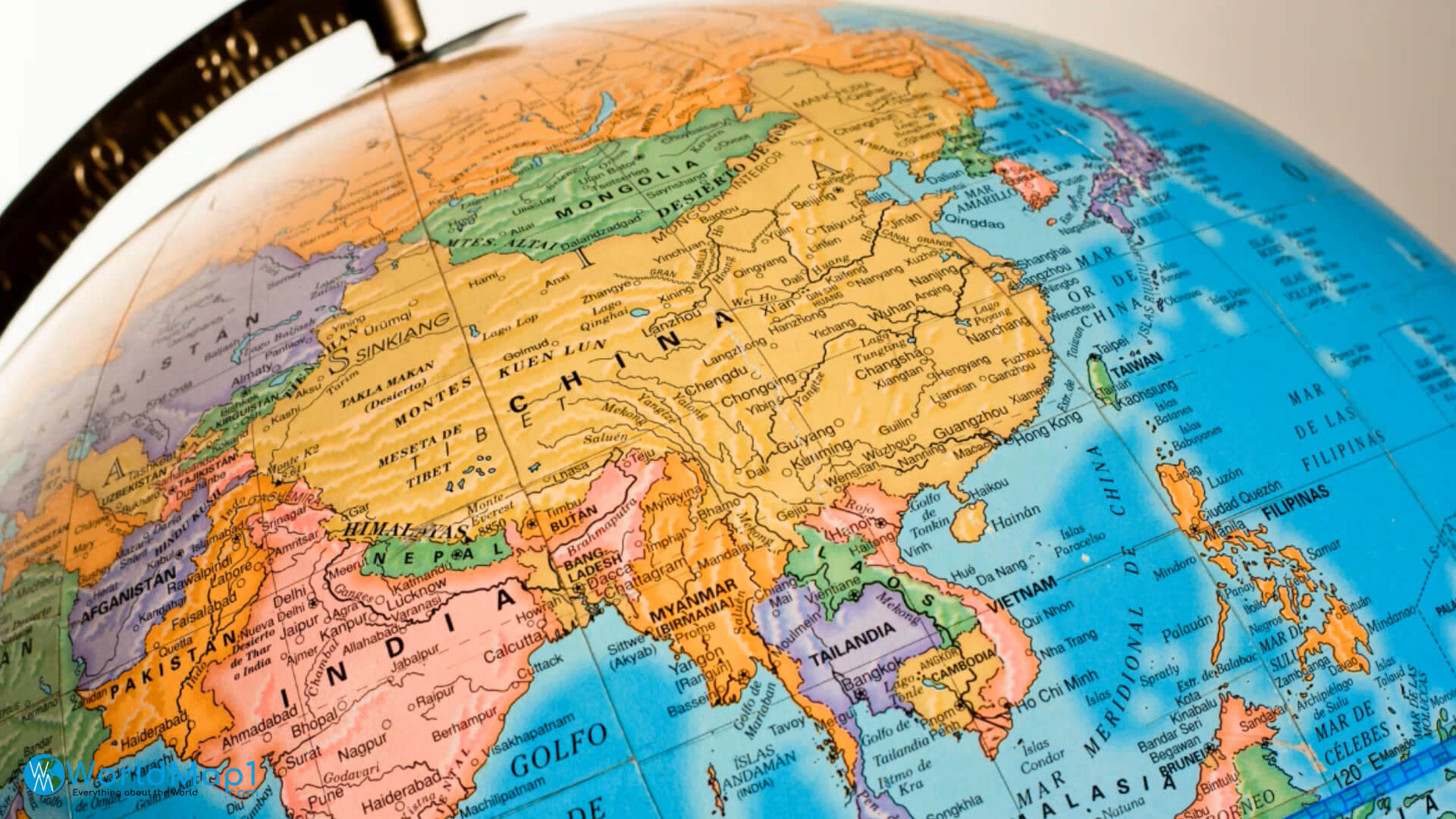Asia globe map