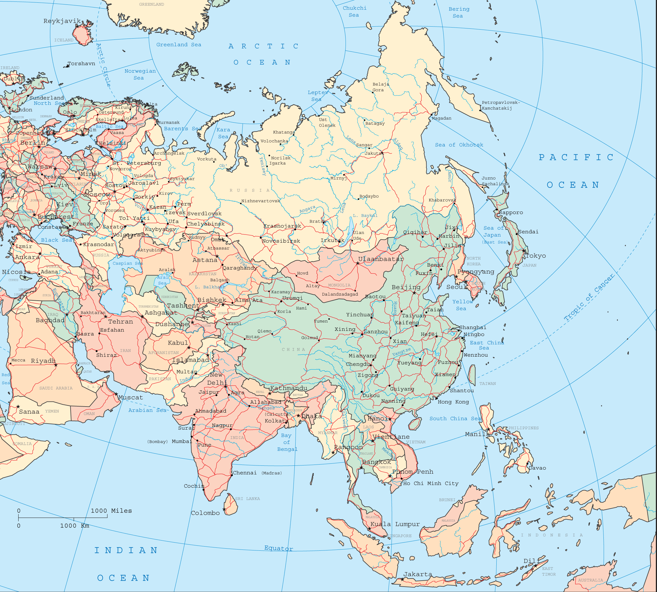 Asia map